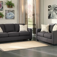 Signature Design by Ashley Alenya-Charcoal Sofa and Loveseat- Room View