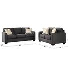 Signature Design by Ashley Alenya-Charcoal Sofa and Loveseat Dimensions