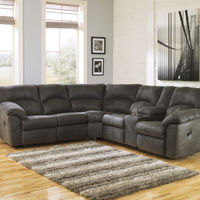 Signature Design by Ashley Tambo-Pewter 2-Piece Sectional- Room View