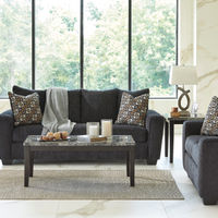 Benchcraft Wixon-Slate Sofa and Loveseat - Sample Room View