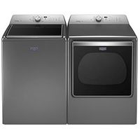 Maytag Metallic Slate 5.3 Cu. Ft. Top-Load Washer and 8.8 Cu. Ft. Front Load Electric Dryer