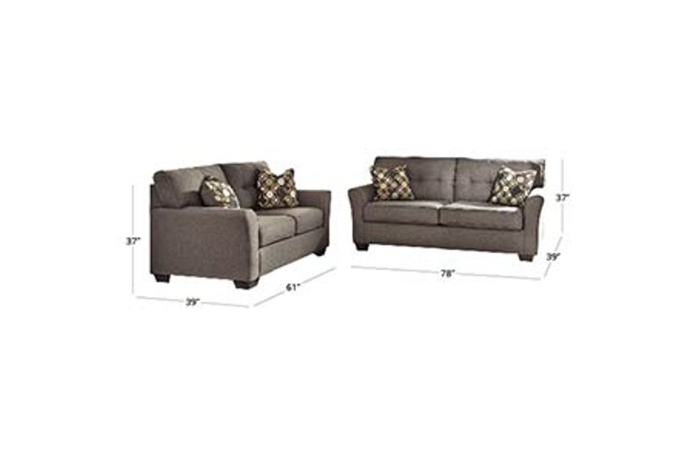 Signature Design by Ashley Tibbee-Slate Sofa and Loveseat Dimensions