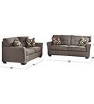 Signature Design by Ashley Tibbee-Slate Sofa and Loveseat Dimensions