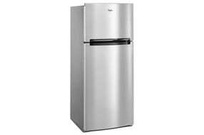 Whirlpool Stainless 18 Cu. Ft. Top-Freezer Refrigerator- Side View