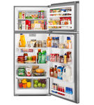 Whirlpool Stainless 18 Cu. Ft. Top-Freezer Refrigerator- Open Alternate View