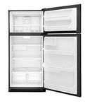 Frigidaire Black 18 Cu. Ft. Top-Freezer Refrigerator Open View Empty