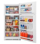 Frigidaire White 18 Cu. Ft. Top-Freezer Refrigerator Open