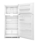 Frigidaire White 18 Cu. Ft. Top-Freezer Refrigerator Open Empty