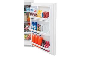 Frigidaire White 18 Cu. Ft. Top-Freezer Refrigerator- Bottom Door Open