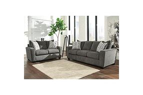 Signature Design by Ashley Twombley-Gray Sofa and Loveseat- Room View