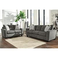 Signature Design by Ashley Twombley-Gray Sofa and Loveseat- Room View