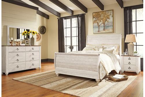 Rent Ashley Willowton 6 Piece Queen Bedroom Set