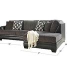 Benchcraft Kumasi-Smoke Sofa Sectional with Chaise Dimensions