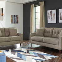 Benchcraft Dahra-Jute Sofa and Loveseat- Room View