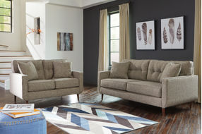 Benchcraft Dahra-Jute Sofa and Loveseat- Room View