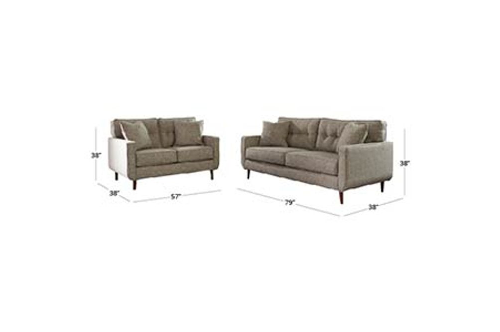 Benchcraft Dahra-Jute Sofa and Loveseat Dimensions