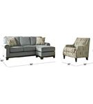 Benchcraft Benld-Marine Chaise Sofa and Accent Chair Dimensions