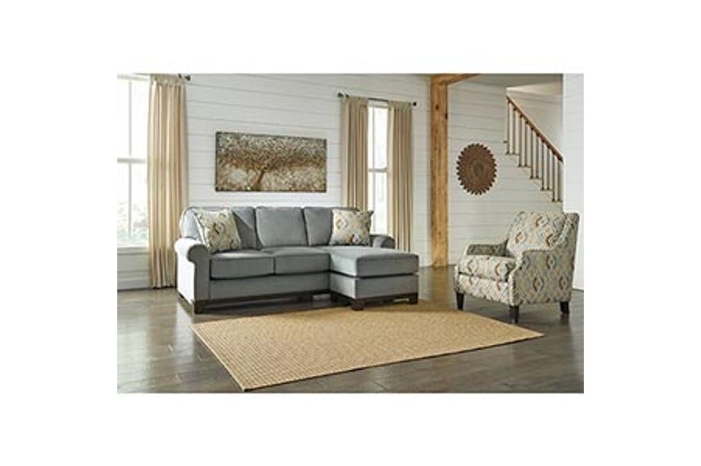 Benchcraft Benld-Marine Chaise Sofa and Accent Chair- Room View