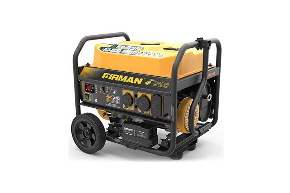 Firman 4550/3650 Watt Gas Portable Generator - Side Angle Image