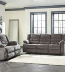 Signature Design by Ashley Tulen-Gray Reclining Sofa and Loveseat- Room View