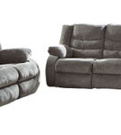 Signature Design by Ashley Tulen-Gray Reclining Sofa and Loveseat