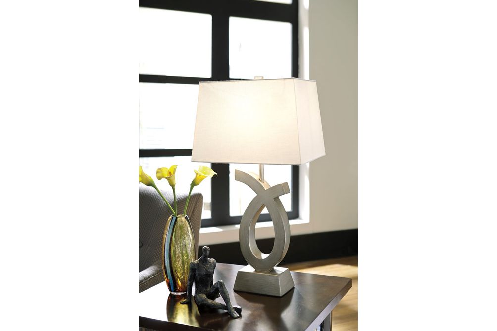 Signature Design by Ashley Amayeta Lamp Set- Sample Room View