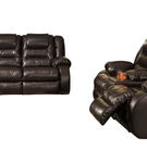Signature Design by Ashley Vacherie-Chocolate Reclining Sofa and Loveseat