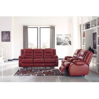 Signature Design by Ashley Vacherie-Salsa Reclining Sofa and Loveseat- Room View