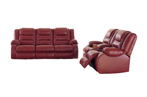 Signature Design by Ashley Vacherie-Salsa Reclining Sofa and Loveseat