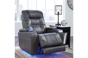 Signature Design by Ashley Composer-Gray Power Recliner- Alternate Room View