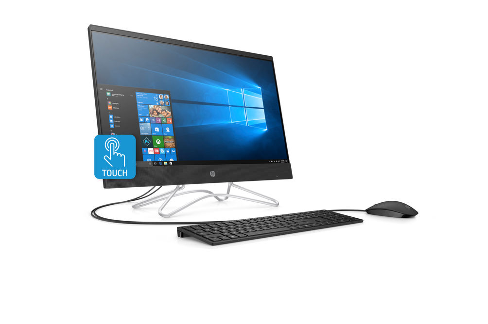 HP 24 inch Intel Core Touchscreen All-in-One Desktop Computer- Angle View