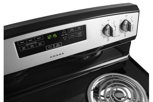 Amana Stainless 4.8 Cu. Ft. Coil Top Electric Range- Top View