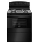 Amana Black 4.8 Cubic Feet Coil-Top Electric Range