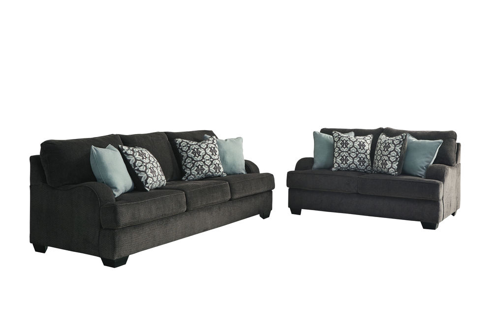 Benchcraft Charenton-Gray Sofa and Loveseat