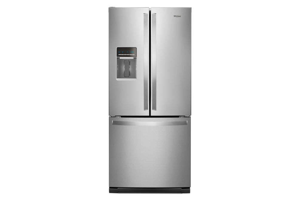 Whirlpool Stainless 20 Cubic Feet French Door Bottom Mount Refrigerator with Water Dispenser 