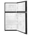 Amana Black 18 Cu. Ft. Top-Freezer Refrigerator- Open View