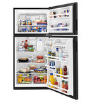 Amana Black 18 Cu. Ft. Top-Freezer Refrigerator- Open Alternate View