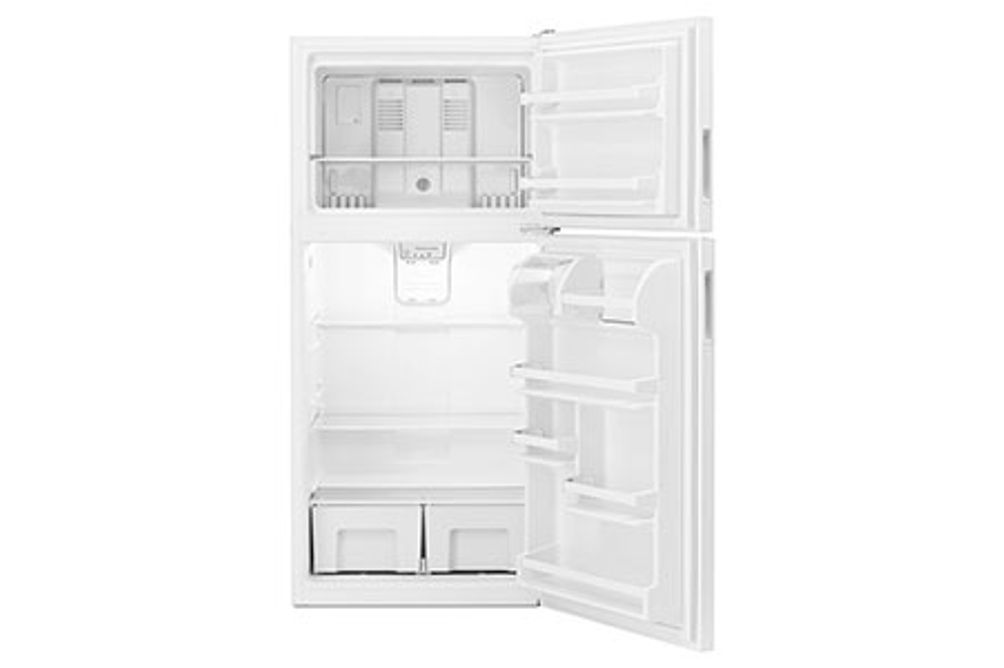 Amana White 18 Cu. Ft. Top-Freezer Refrigerator- Open View