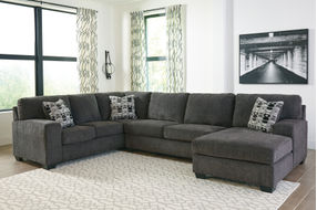 Signature Design by Ashley Ballinasloe-Smoke 3-Piece Sectional- Room View