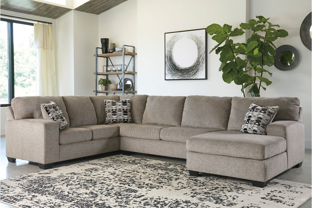 Signature Design by Ashley Ballinasloe-Platinum 3-Piece Sectional- Room View