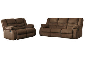 Signature Design by Ashley Tulen-Chocolate Reclining Sofa and Loveseat