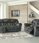 Signature Design by Ashley Capehorn-Granite Reclining Sofa and Loveseat- Room View