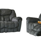 Signature Design by Ashley Capehorn-Granite Reclining Sofa and Loveseat