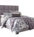 Signature Design by Ashley Dolante Queen Square-Tufted Upholstered Bed - Gray