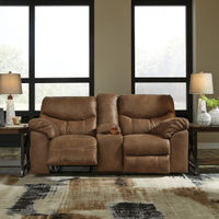 Signature Design by Ashley Boxberg-Bark Power Reclining Loveseat- Room View