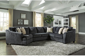 Signature Design by Ashley Eltmann-Slate 3-Piece Sectional- Room View