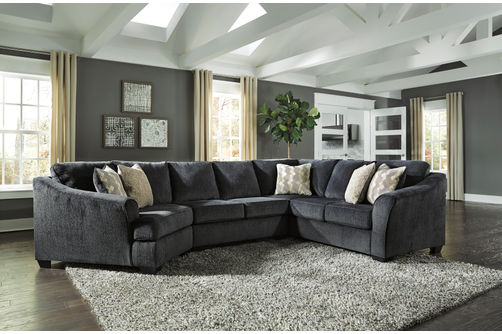 Rent To Own Signature Design By Ashley Eltmann Slate 3 Piece Sectional