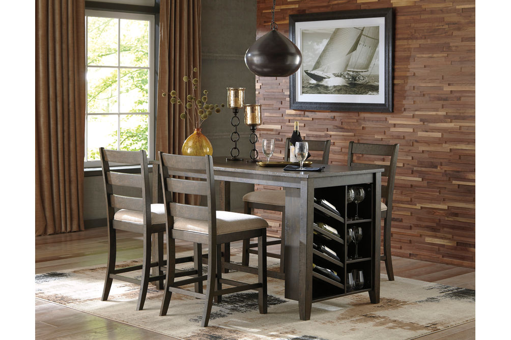 Signature Design by Ashley Rokane 5-Piece Counter-Height Dining Set- Room View