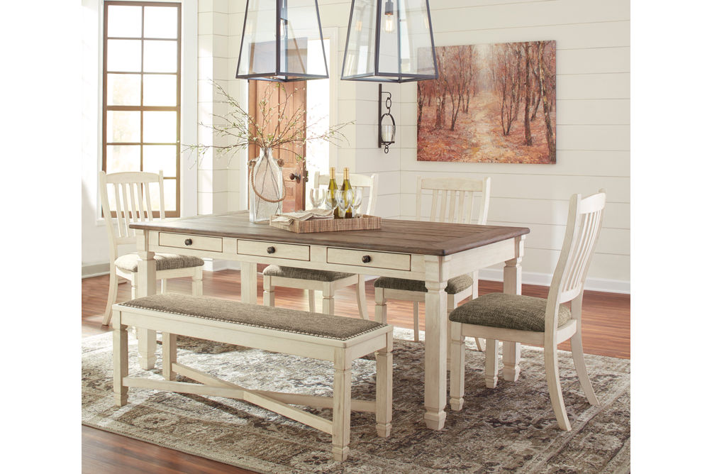 Signature Design by Ashley Bolanburg 6-Piece Dining Set- Room View 