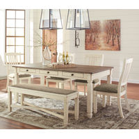 Signature Design by Ashley Bolanburg 6-Piece Dining Set- Room View 